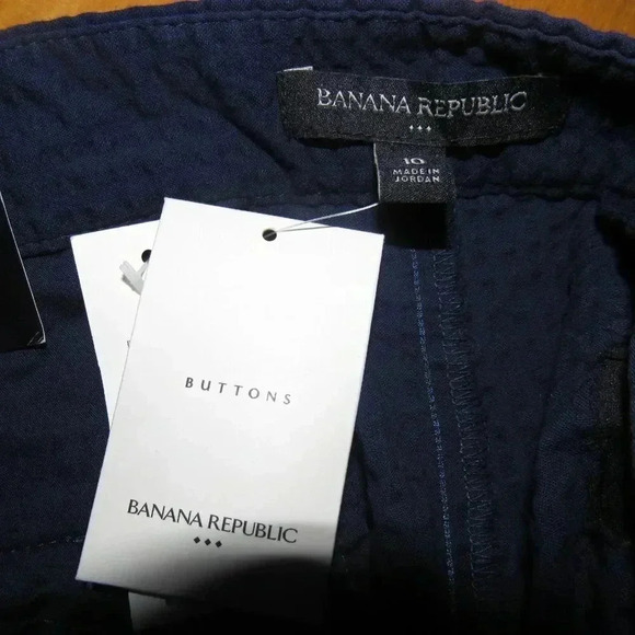 NWT BANANA REPUBLIC Blue Pleated High Rise Shorts Size 10 (4” inseam) - Picture 4 of 6